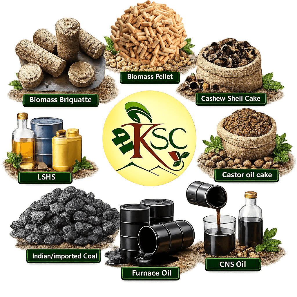 Biomass briquettes and industrial fuel products
